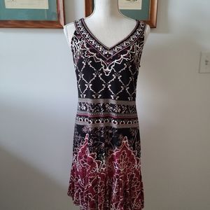 Black dress with flower and vines